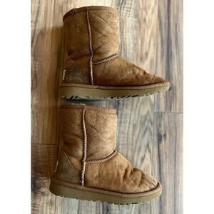 Ugg Classic Kids Toddlers Boots 5251T Chestnut Brown Suede Unisex Size 11